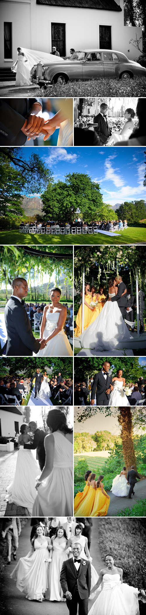 real outdoor wedding ceremony in south africa, images by jean pierre uys photography