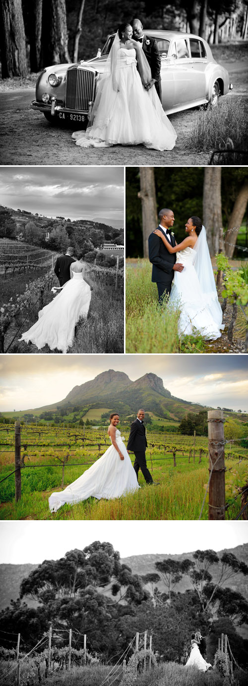 real wedding in south africa, vineyard couple's portraits, images by jean pierre uys photography