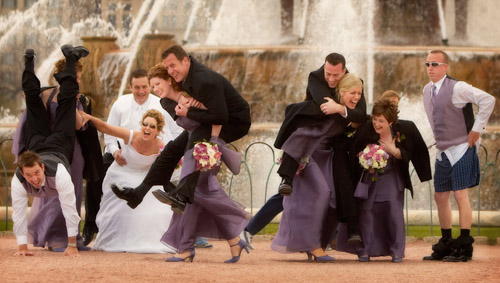 funny wedding party group shot image by Jeffrey and Julia Woods funny wedding party group shot image by Jeffrey and Julia Woods
