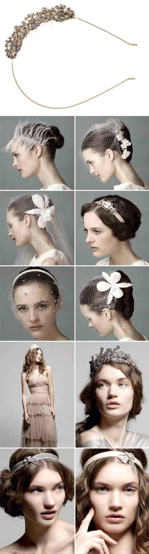 bridal hair veils, headbands and accessories by Jennifer Behr, www.jenniferbehr.com