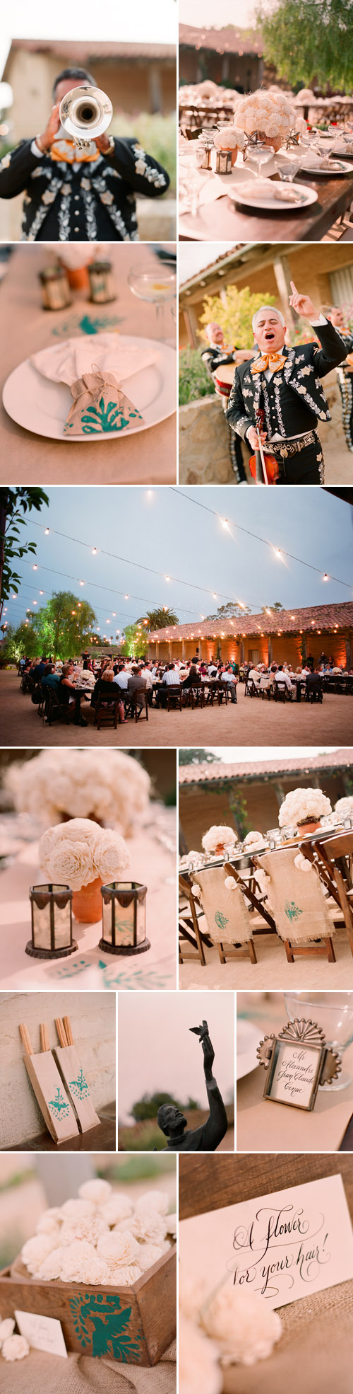stylish mexican inspired real wedding rehearsal dinner, images by Beaux Arts Photographie