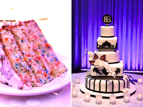 Fondant fun-fetti cake, photo by Arden Photography | Junebug Weddings