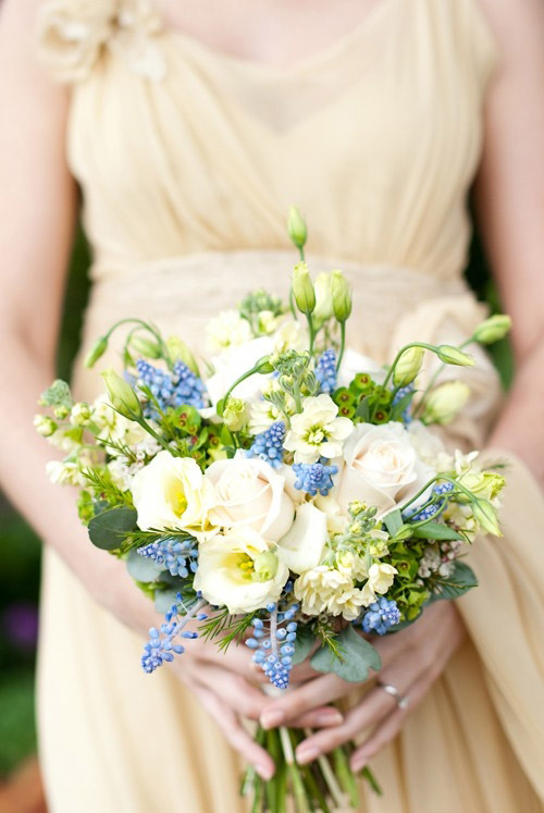 Garden flower wedding bouquets