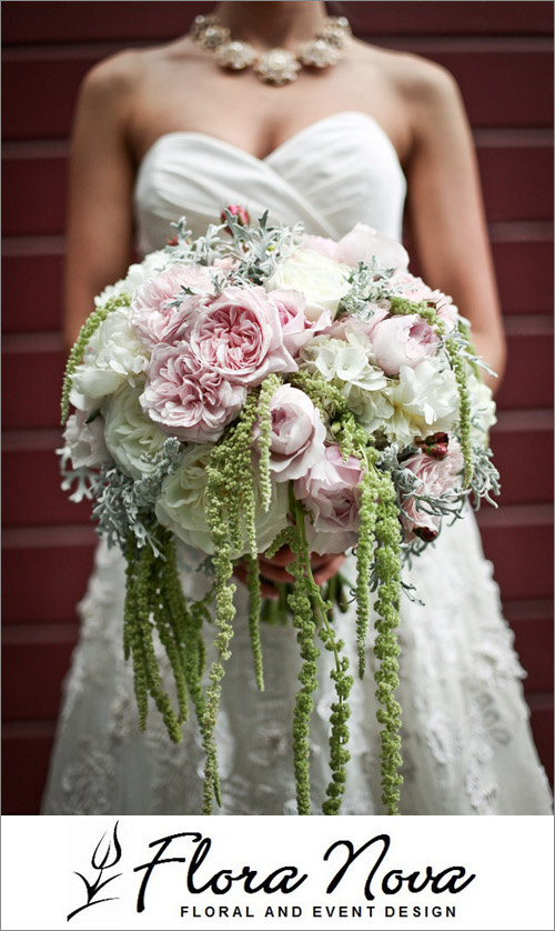 Bridal bouquet by Flora Nova, Seattle WA florist; photo by Ashley Paul Studio | junebugweddings.com