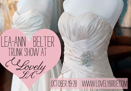 Lovely Bride LA Leanne Belter Trunk Show | junebugweddings.com