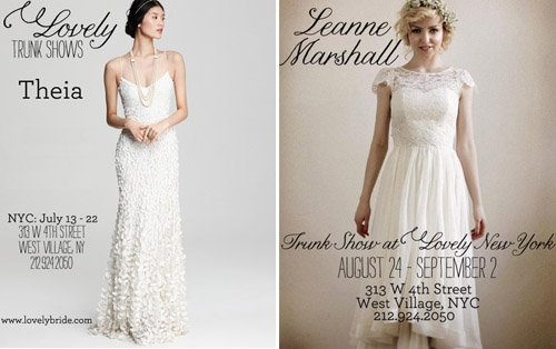 Lovely Bride Trunk Shows NYC