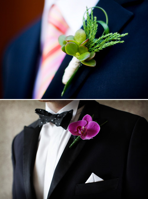 Formal Boutonnieres - Photos by Stephanie Cristalli and Chris plus Lynn | Junebug Weddings