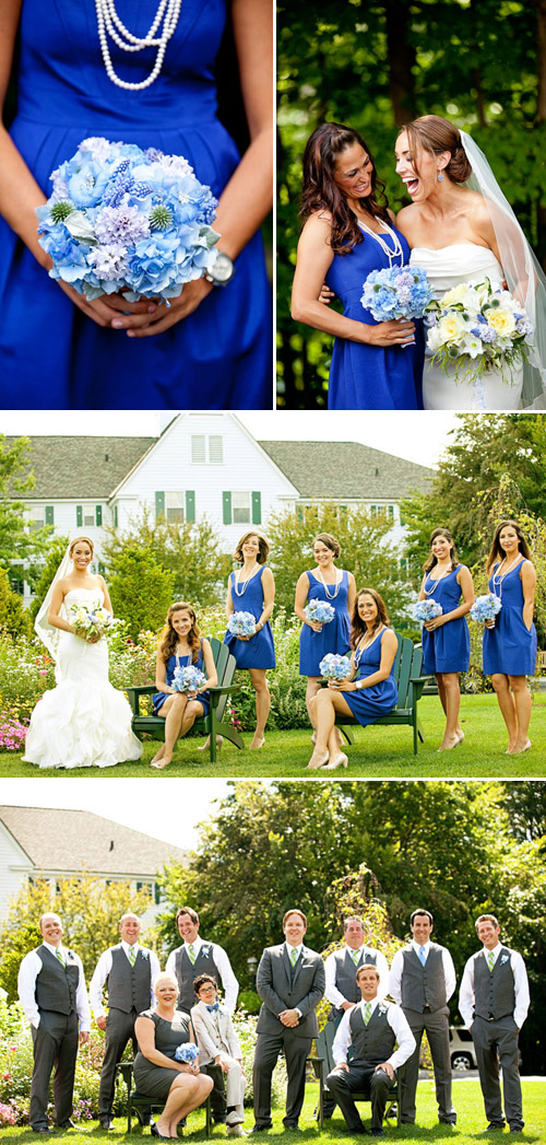 pretty, preppy blue, light green and white wedding at The Sagamore Resort in Lake George, New York, photos by Tracey Buyce Photography