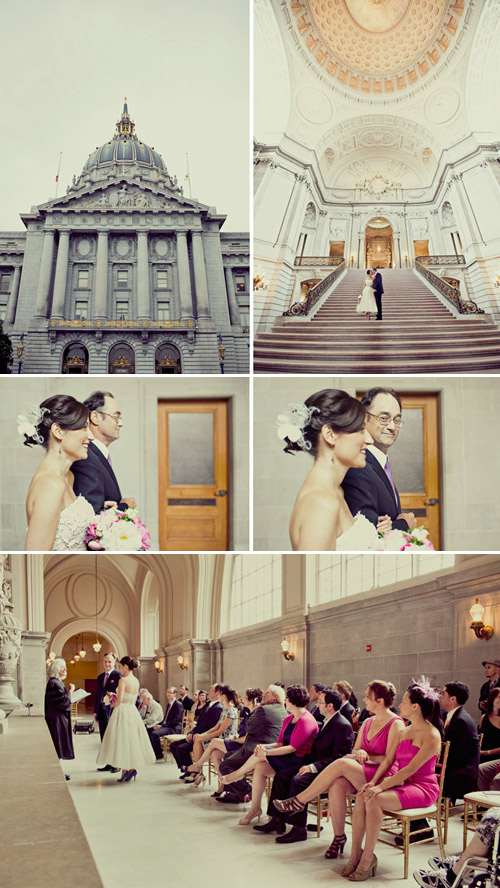 Timeless wedding ceremony at San Francisco City Hall, photos by Paco and Betty