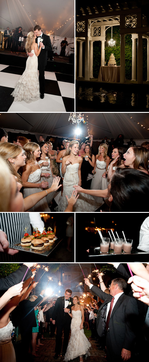 Wedding party celebrates at William Aiken House in Charleston, photography by Leigh Webber