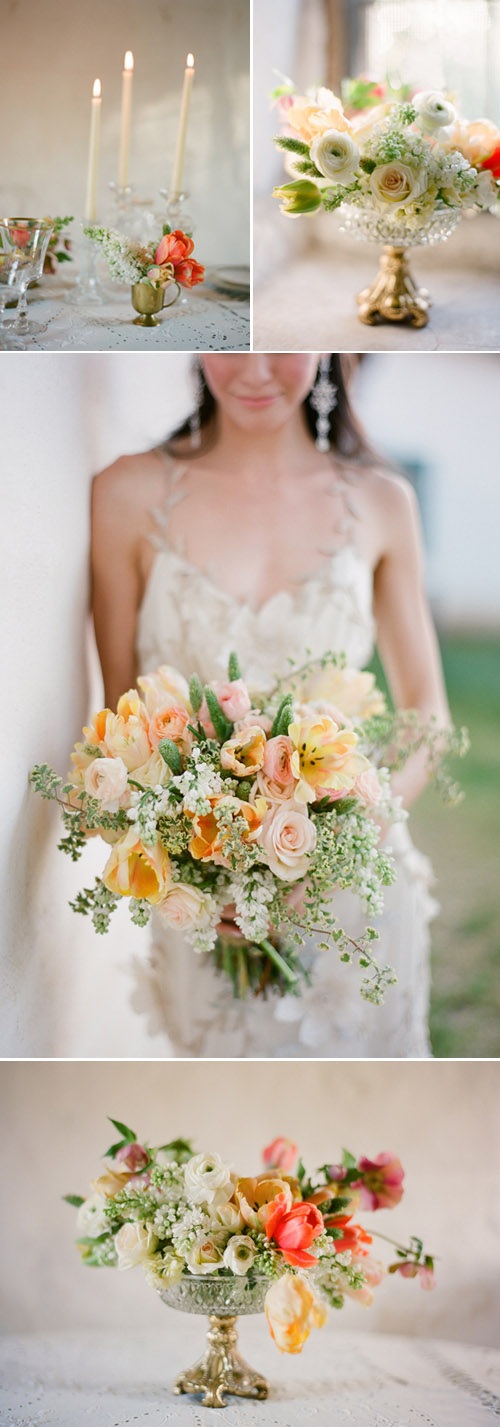 Spring Bridal Bouquet by Kate Holt of Flowerwild, Photo by Jose Villa, for Mag Rouge Issue 002