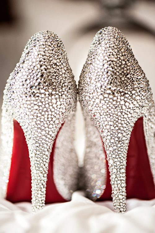 Christian Louboutin wedding shoes, photos by Kristen Weaver Photography | junebugweddings.com