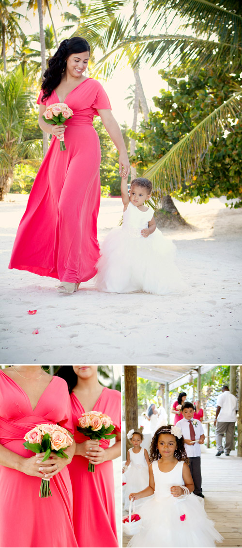 tropical beach wedding, photo by mw photo studio