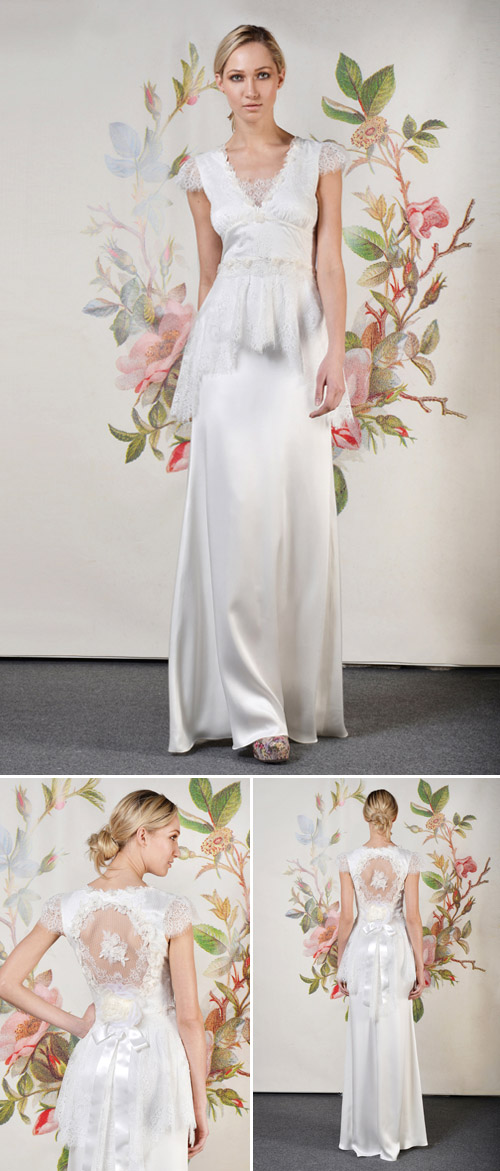 Claire Pettibone Gladys wedding dress from her Spring 2014 bridal collection | via junebugweddings.com Claire Pettibone Gladys wedding dress from her Spring 2014 bridal collection | via junebugweddings.com