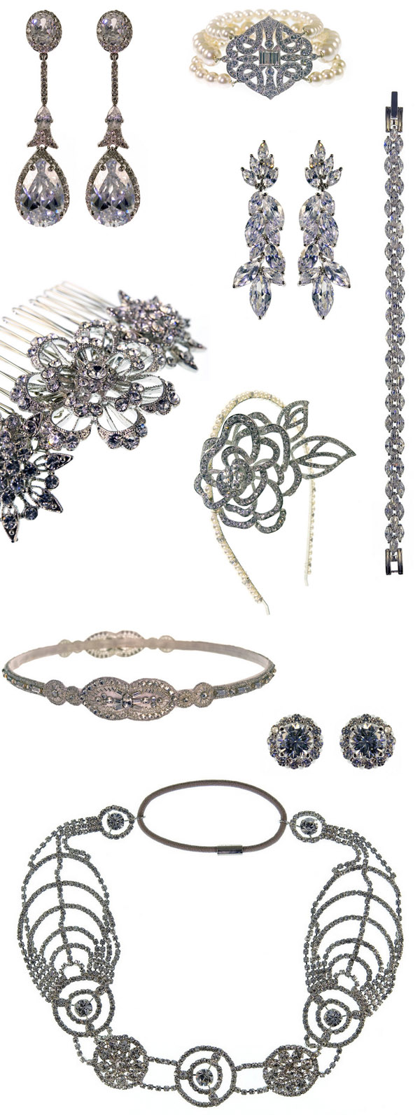 Millany Bridal Jewelry and Accessories | via junebugweddings.com