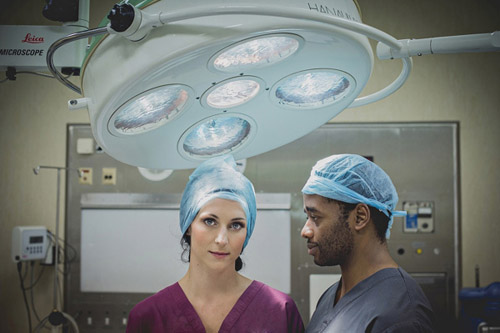 Doctor's engagement photos in an operating room, by Jacki Bruniquel | junebugweddings.com Doctor's engagement photos in an operating room, by Jacki Bruniquel | junebugweddings.com