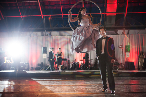 wedding with Chinese and Jewish traditions and circus trapeze artists, photographed by Cadence and Eli Photography | junebugweddings.com
