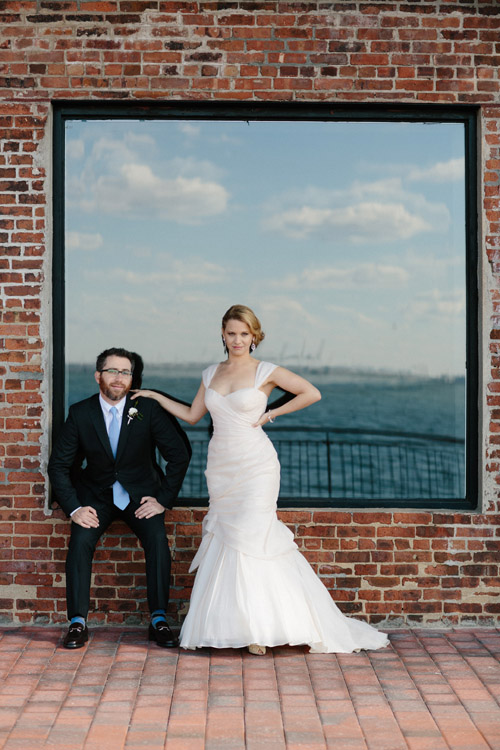 industrial wedding at The Liberty Warehouse, Brooklyn, NY with woodland decor - Elizabeth Duncan Events and Gulnara Studios | via junebugweddings.com