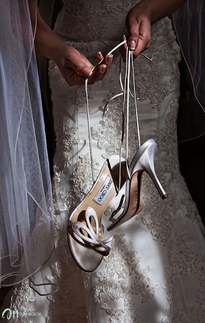 Jimmy Choo wedding ceremony shoes, image by Joy Marie Photography