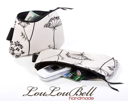 Bridesmaid's gift give-away, fabric pouches and purses from LouLouBell on Etsy
