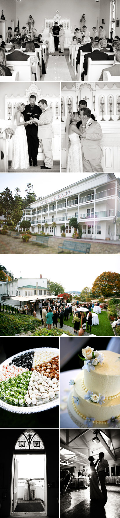 Casual Pacific Northwest San Juan Island wedding , wedding ceremony and reception, images by Riso Studio