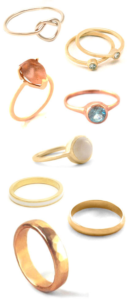 alternative and eco-friendly wedding and engagement rings made from recycled materials by Bario-Neal