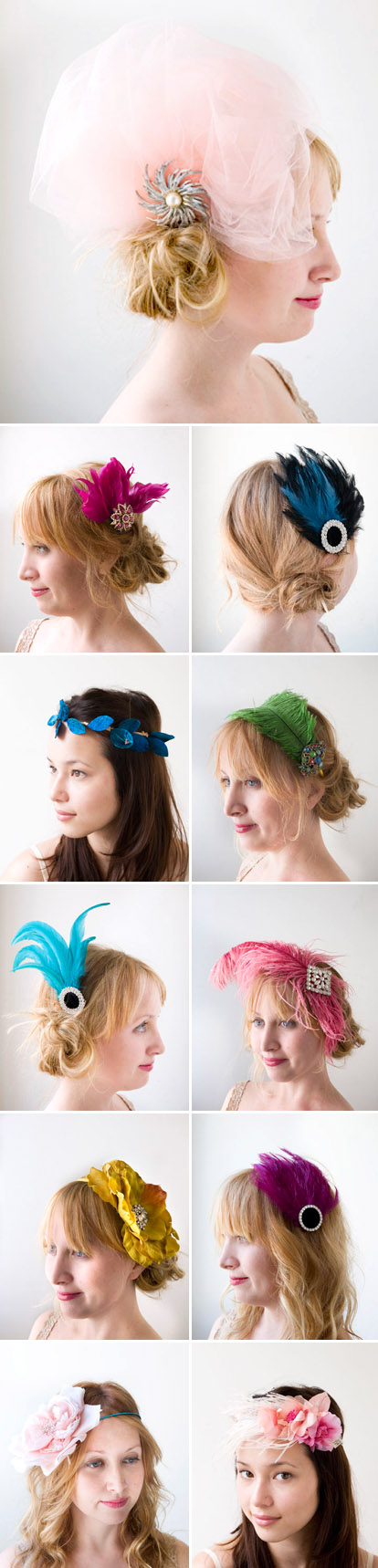 Colorful Alternative Hair Accessories from  | Junebug Weddings
