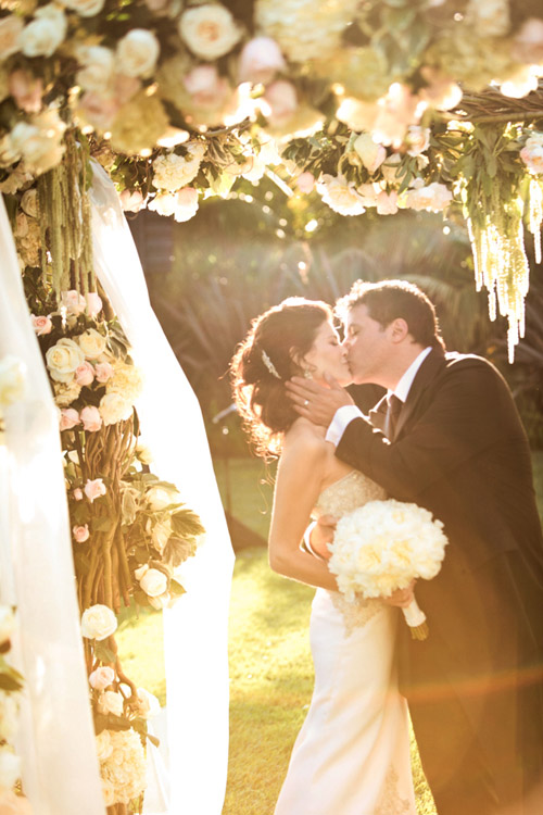 Stylish Santa Barbara real wedding at The Four Seasons Biltmore - Angelique and Michael Deluca - The Social Network movie producer - images by Joan Allen Weddings