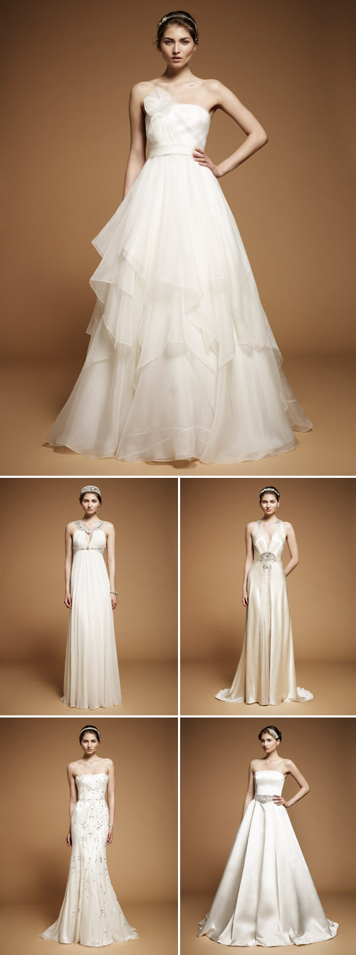 Jenny Packham spring summer 2012 wedding dress collection, vintage inspired glamorous wedding dresses