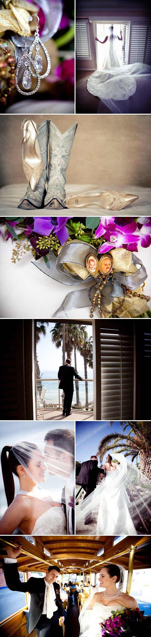 Laguna Beach art gallery real wedding, images by Callaway Gable Photography