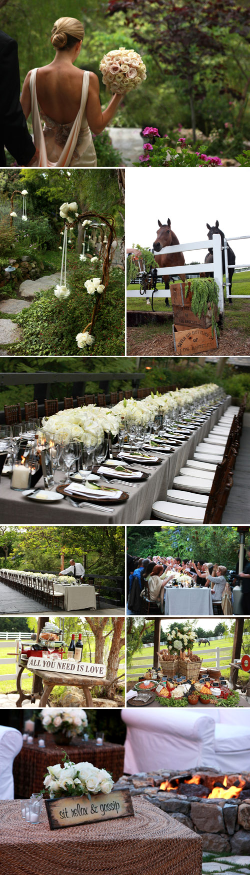 Malibu farm wedding design by Lisa Gorjestani of Details Event Planning, photos by Starla Fortunato
