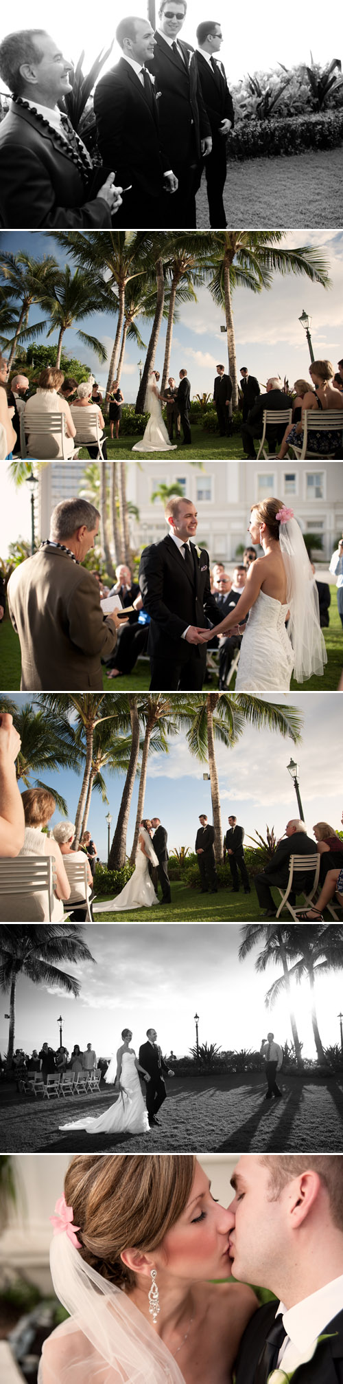 beachfront destination wedding at Westin Moana Surfrider, Waikiki, Hawaii, photography by Derek Wong