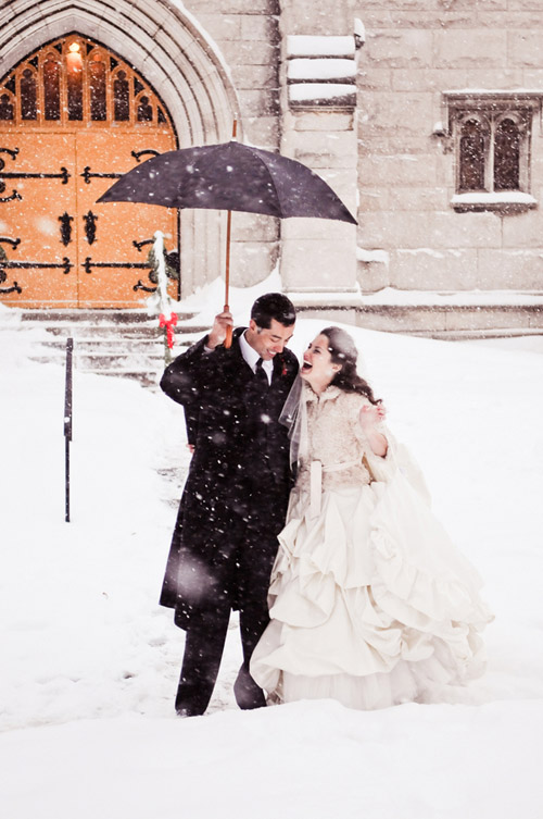 Washington DC winter wedding in a snow storm, photography by Rebekah J. Murray