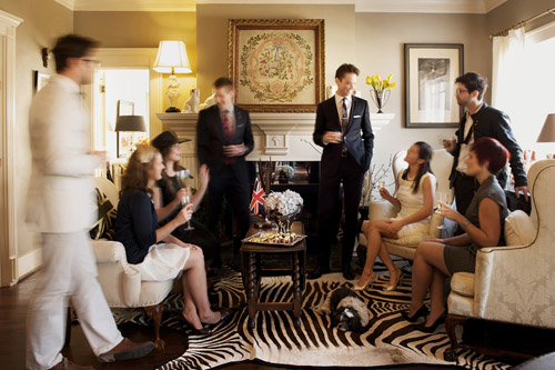 Sophisticated British mod engagement party inspiration photo shoot by Todd Scott Ballje of Beautiful Day Images and Lindsay Gibson of Gibson Events