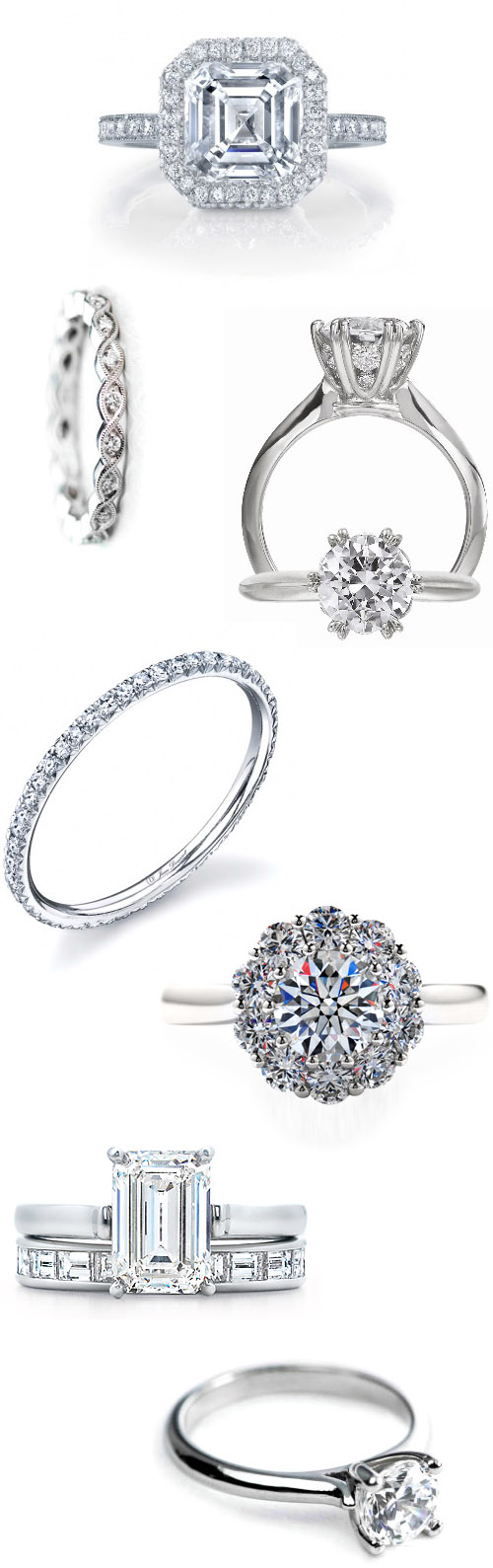 classic, traditional diamond engagement rings