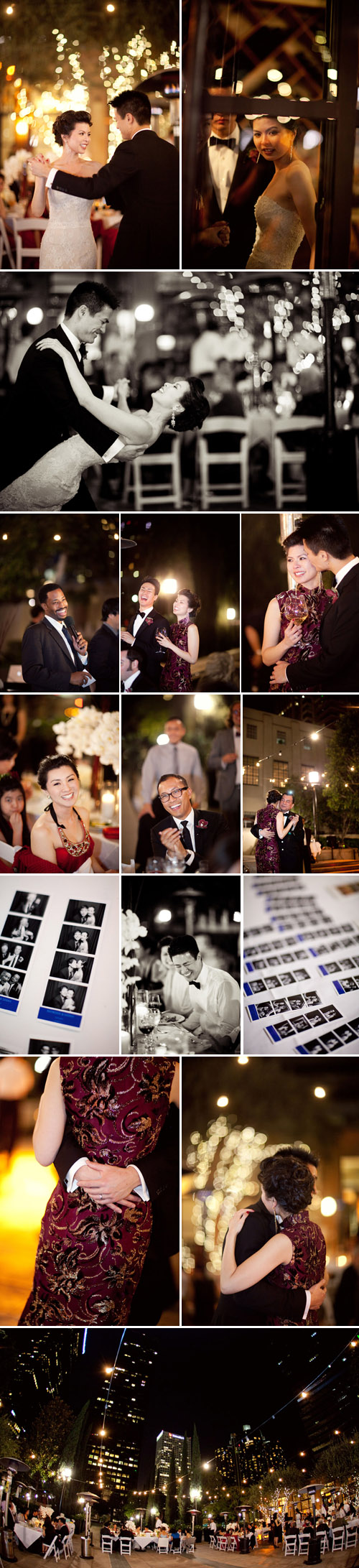 elegant and classic Los Angeles real wedding reception, images by Caroline Tran