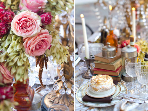 Elegant old-world European inspired wedding decor and tablescape, china and tabletop rentals from Small Masterpiece, images by Isabel Lawrence Photographers