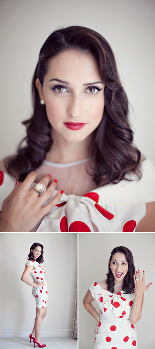vintage inspired hair and makeup idea from Fiore Beauty, image by Heather Kincaid Photography