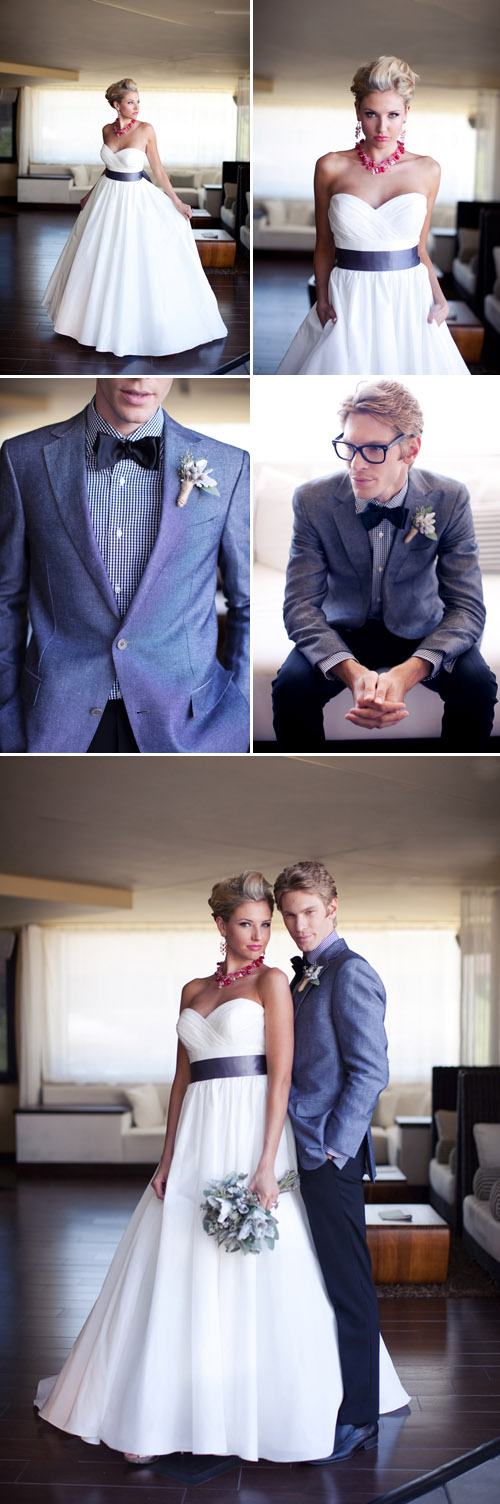 stylish, hip, modern wedding style inspiration at the W Hotel Scottsdale from Outstanding Occasions and Melissa Jill Photography - black, white, gray and pink wedding color ideas