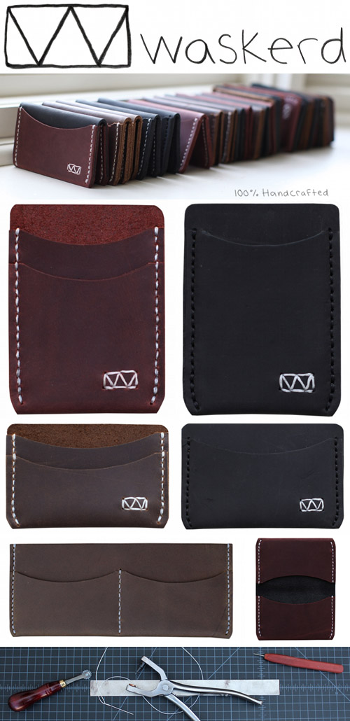 handmade leather wallets from Waskerd