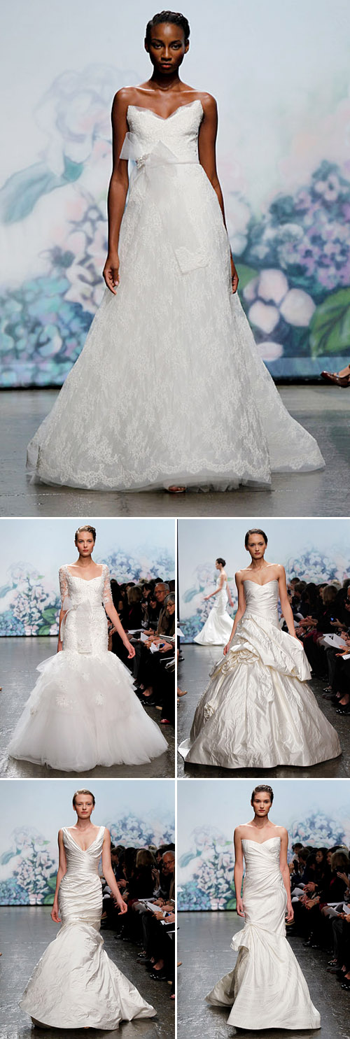 Monique Lhuillier wedding dresses from the Fall 2012 bridal collection