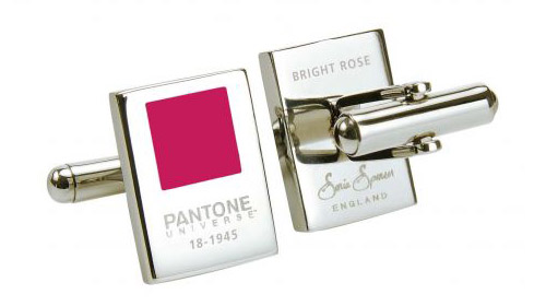 colorful Panton cufflinks for the groom, from SoniaSpencer.co.uk