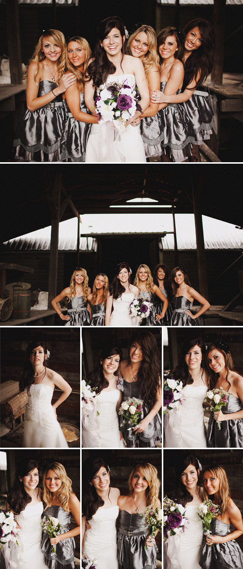 gorgeous bride and bridesmaids wedding portraits on a rainy day, Benj Haisch Photography