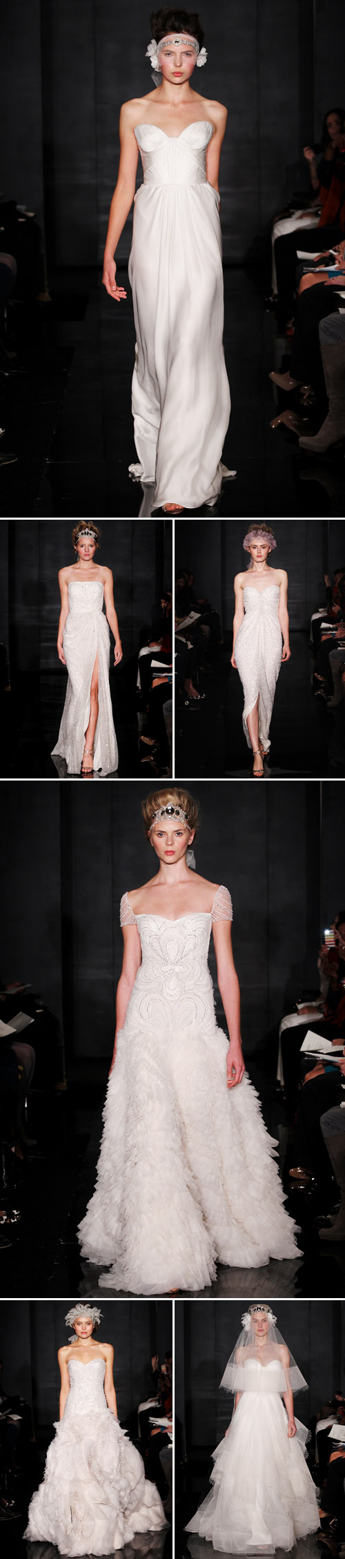 dramatic high fashion wedding dresses from Reem Acra Fall 2012 bridal collection