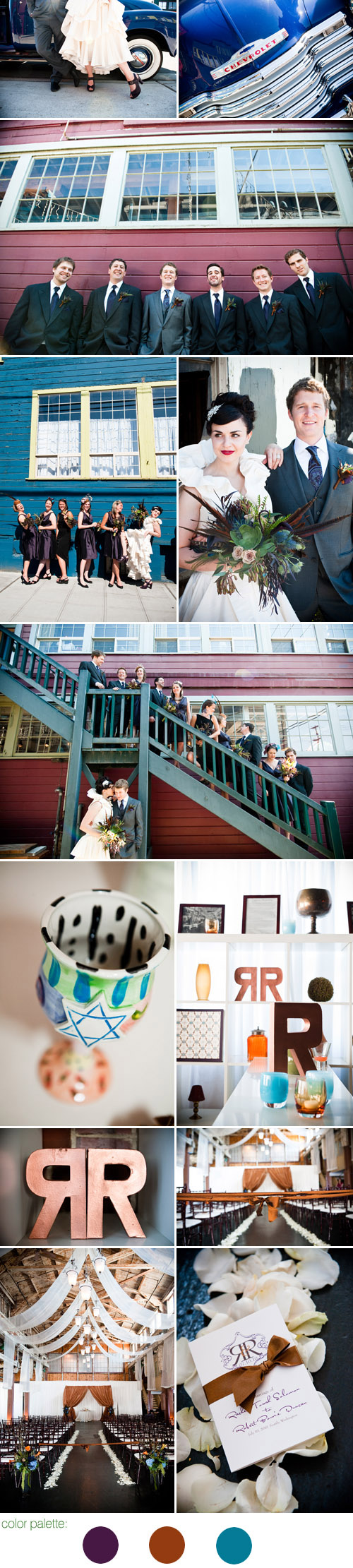 dramatic and stylish Seattle real wedding at Sodo Park, images by Laurel McConnell Photography