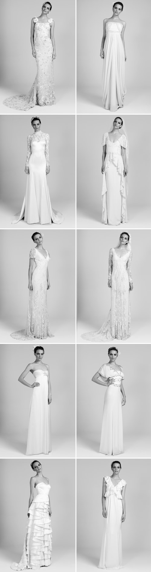 Temperley London bridal collection, romantic vintage inspired wedding dresses