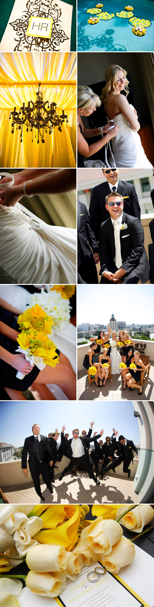 whimsical yellow, black and white wedding produced and designed by Kristin Banta Events, photos by Memories by Michael
