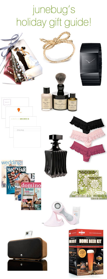 holiday gifts and creative ideas for girls, guys and weddings