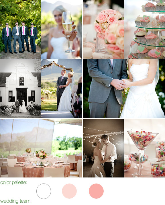 real wedding - vrede en lust - franschoek south africa - light pink color palette - photos by: christine meintjes