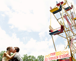 photos by top Chicago based wedding photographers Studio 6.23 - circus inspired outdoor wedding